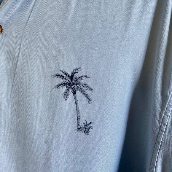 Jos. A. Bank Silk Short Sleeve Shirt with Tropical Palm Trees Mens XL - Picture 10 of 10